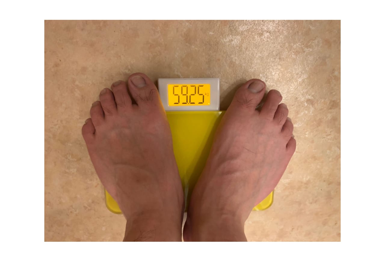 ついに60kgの壁を突破。