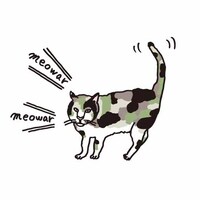銀シャリ鰻が描いた猫のイラスト。