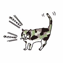 銀シャリ鰻が描いた猫のイラスト。