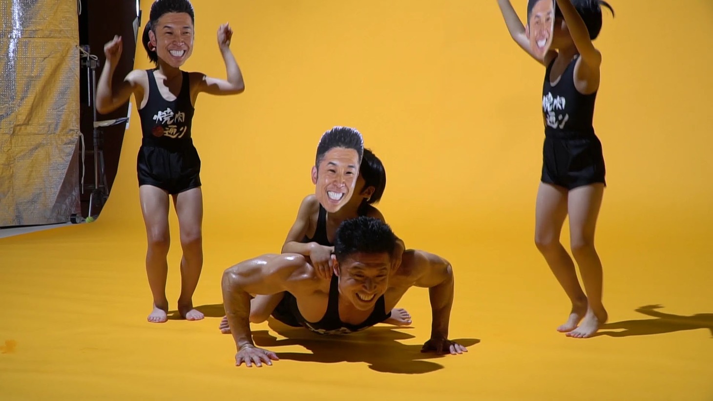 CM撮影中の様子。