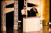 左から、司会を務めた野村真季（テレビ朝日アナウンサー）と鳥山大介。