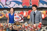 (左から)ヒロド歩美アナ、千原ジュニア。(c)ABCテレビ