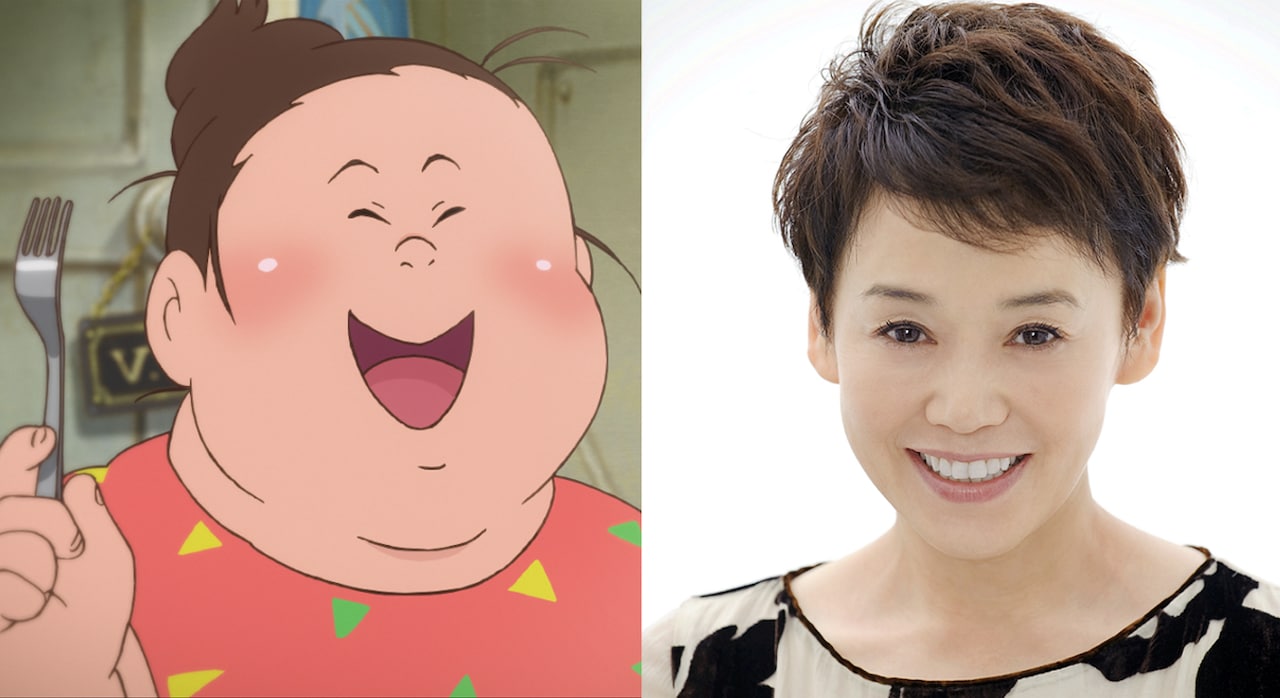 肉子ちゃん（左）、大竹しのぶ（右）。