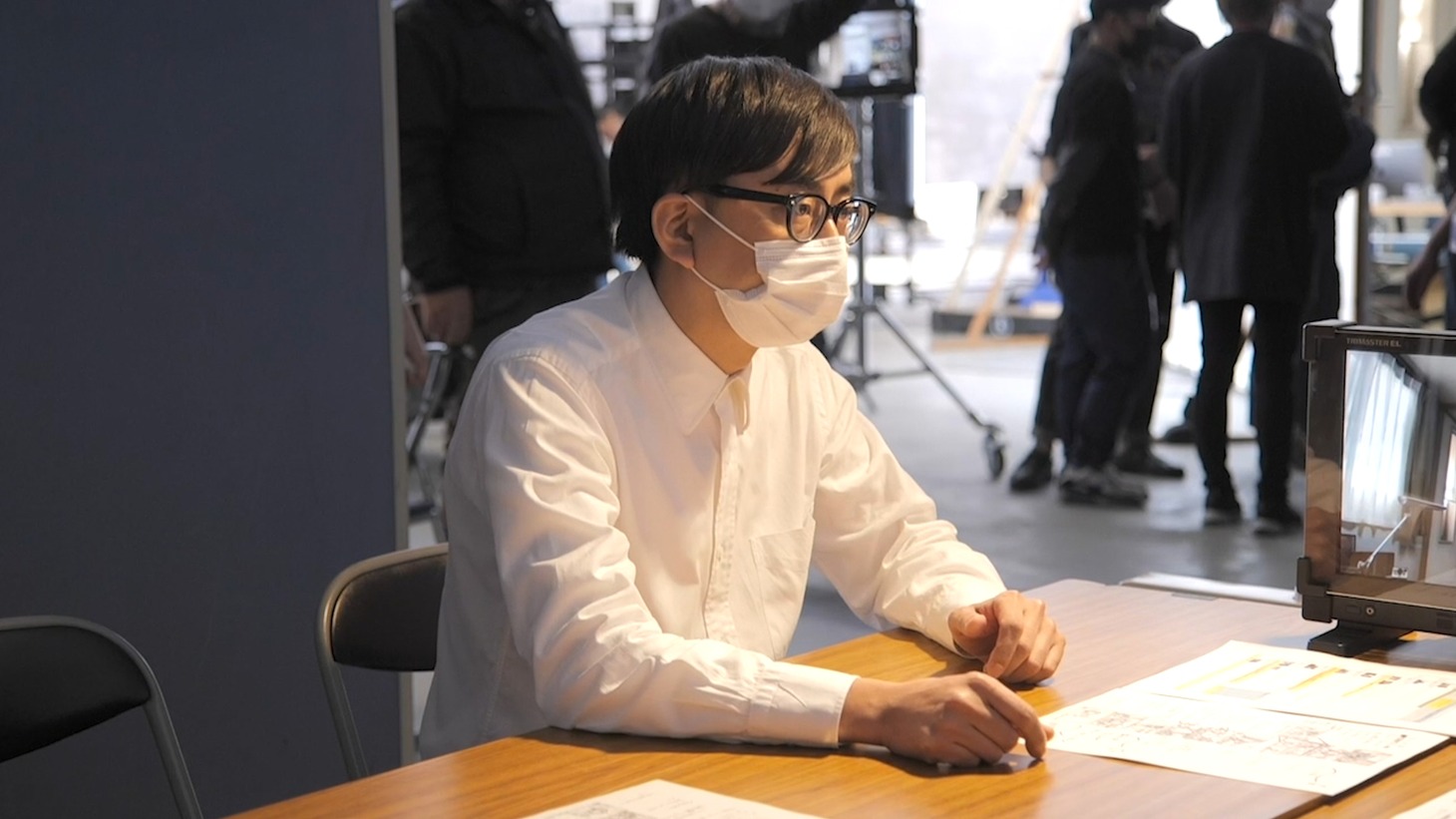 おいでやす小田の撮影中の様子。