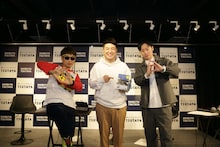 左からバイク川崎バイク、和牛。