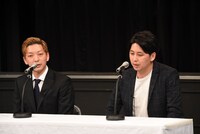 会見の収録に臨むニューヨーク。