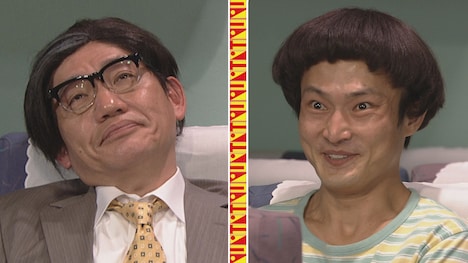 コント「CHOOSE YOUR FAVORITE」より、ずん飯尾(左)、ジャルジャル福徳(右)。