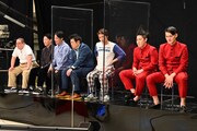 （左から）ネルソンズ、わらふぢなるお、コウテイ。(c)TBS