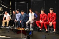 （左から）ネルソンズ、わらふぢなるお、コウテイ。(c)TBS