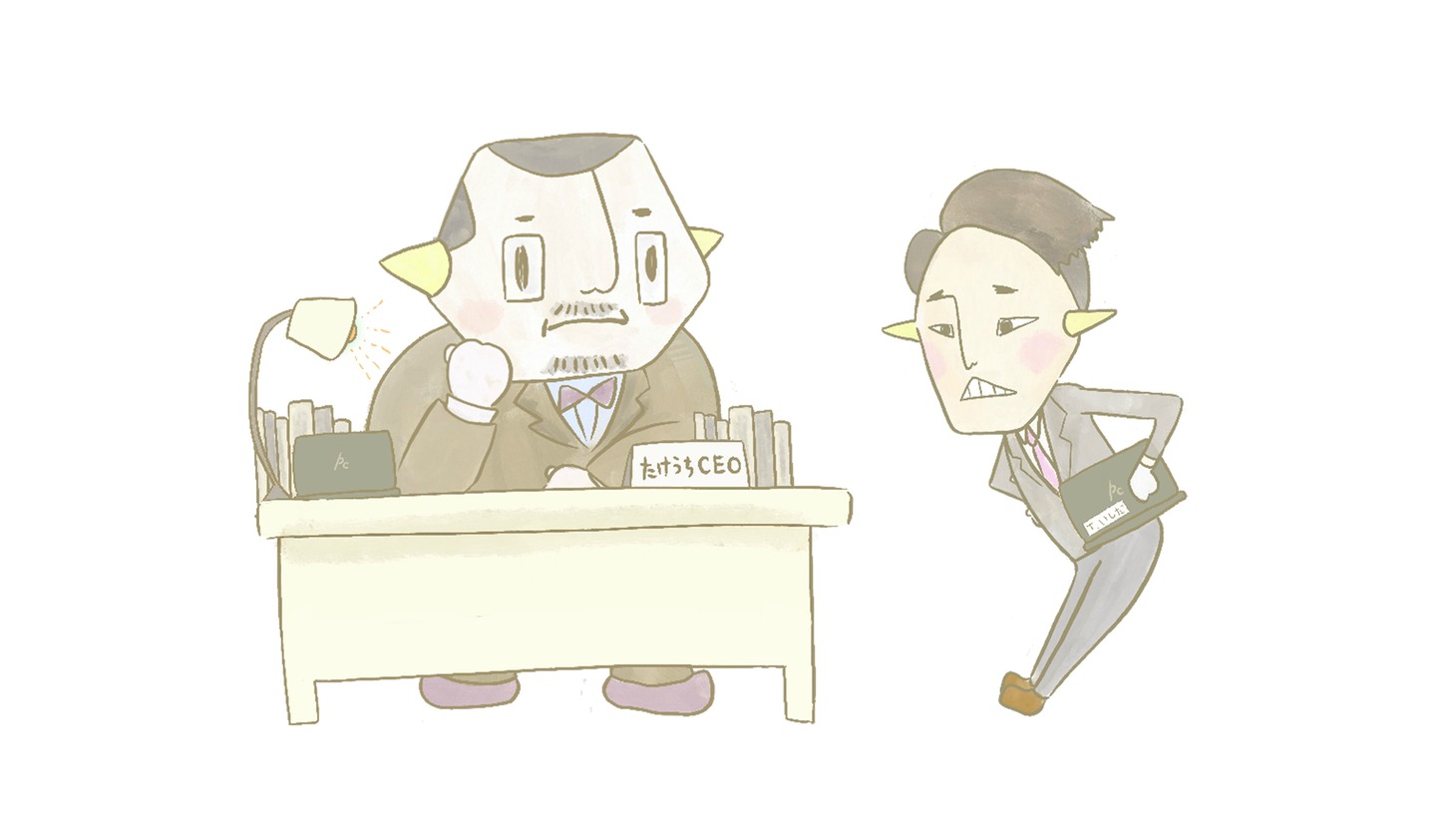 左から竹内CEO、石田社員。