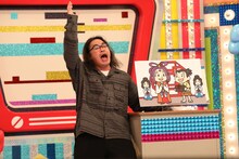 “家元”こと企画発案者のロッチ中岡。