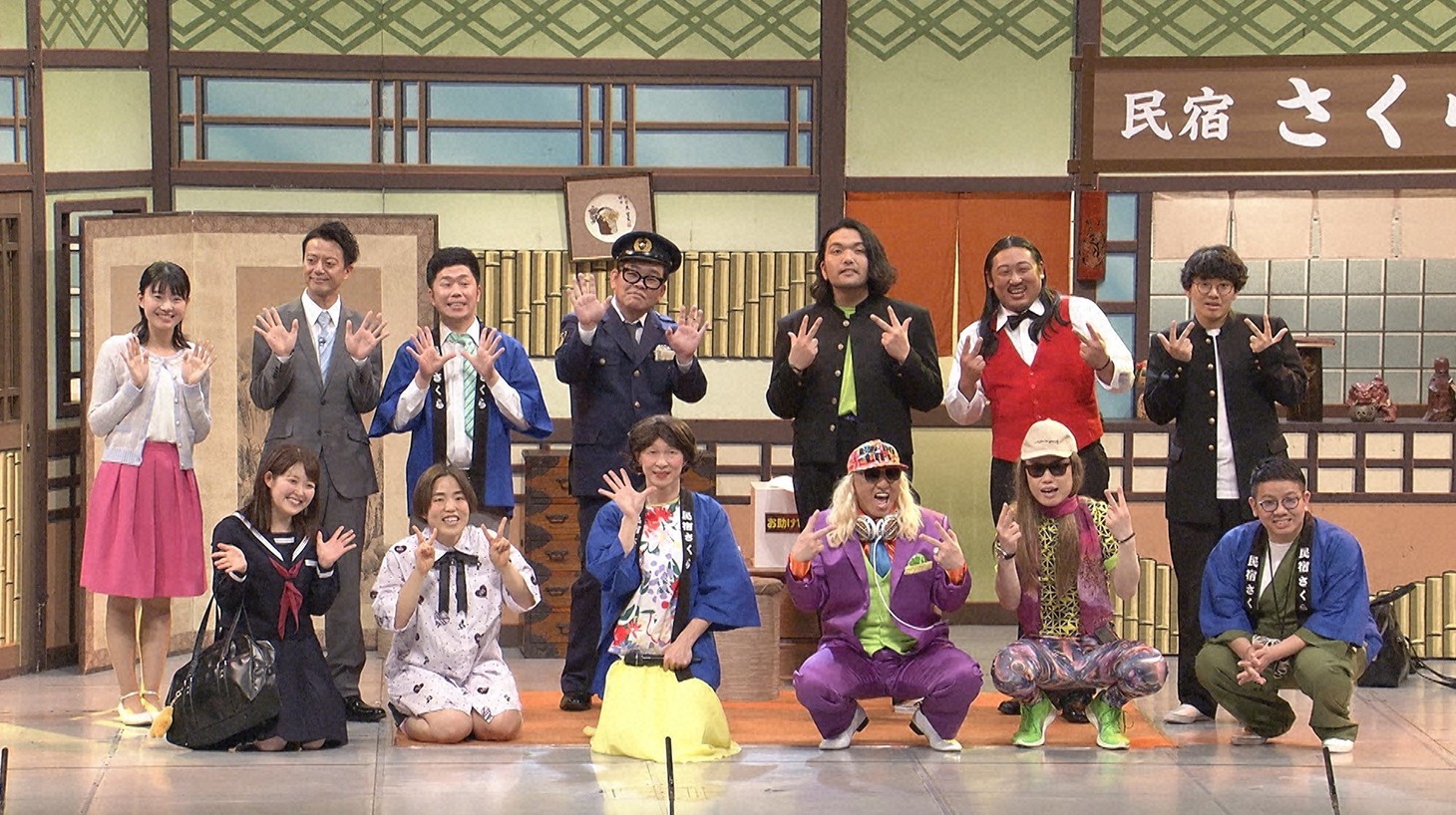 「ガチンコ即興芝居 アドリバー 第2弾」の出演者たち。(c)読売テレビ