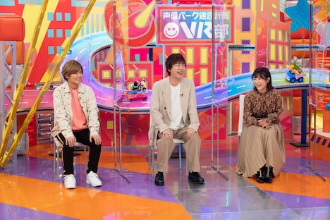 （左から）森久保祥太郎、立花慎之介、赤崎千夏。(c)テレビ朝日