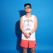 「［PDSxなかやまきんに君］マッスルタンク（白）」着用イメージ