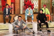 「ホンマでっか!?TV 2時間スペシャル」に出演する(前列左から)アンガールズ田中、今田耕司、(後列左から)ブラックマヨネーズ吉田、EXIT。(c)フジテレビ