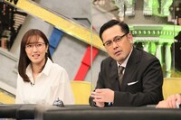 小澤陽子アナとアリタ哲平。(c)フジテレビ