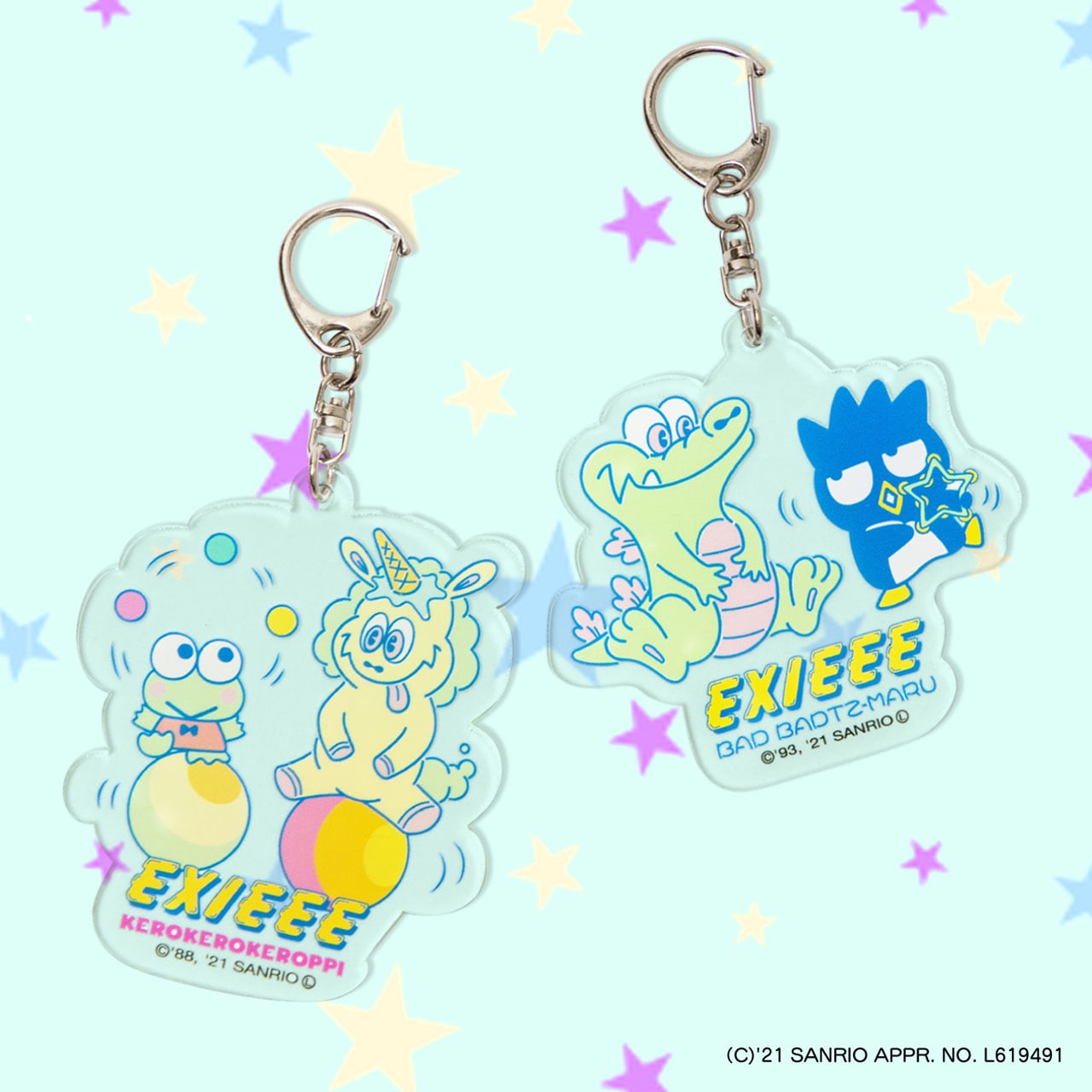 EXITがバッドばつ丸＆けろけろけろっぴとコラボ、EXIEEE新アイテム発売