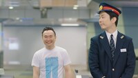 「丸井織物株式会社 Up-T『穿けやパンツ篇』（15秒）」より。