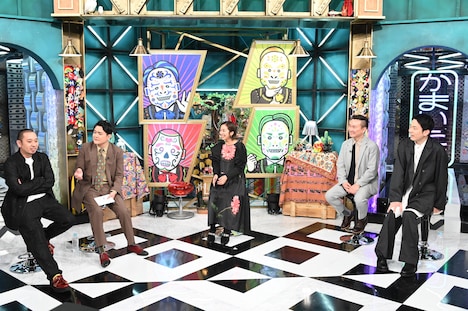 左から千鳥、優香、かまいたち。(c)日本テレビ