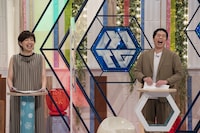 左から林マオアナウンサー、今田耕司。(c)読売テレビ