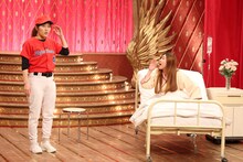 「ネタパレ」でコラボネタを繰り広げるヒコロヒー（左）と納言・薄幸（右）。(c)フジテレビ