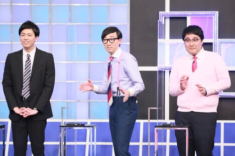 「吉本インテリ軍団」の（左から）コットン西村、こがけん、マヂカルラブリー村上。(c)テレビ朝日