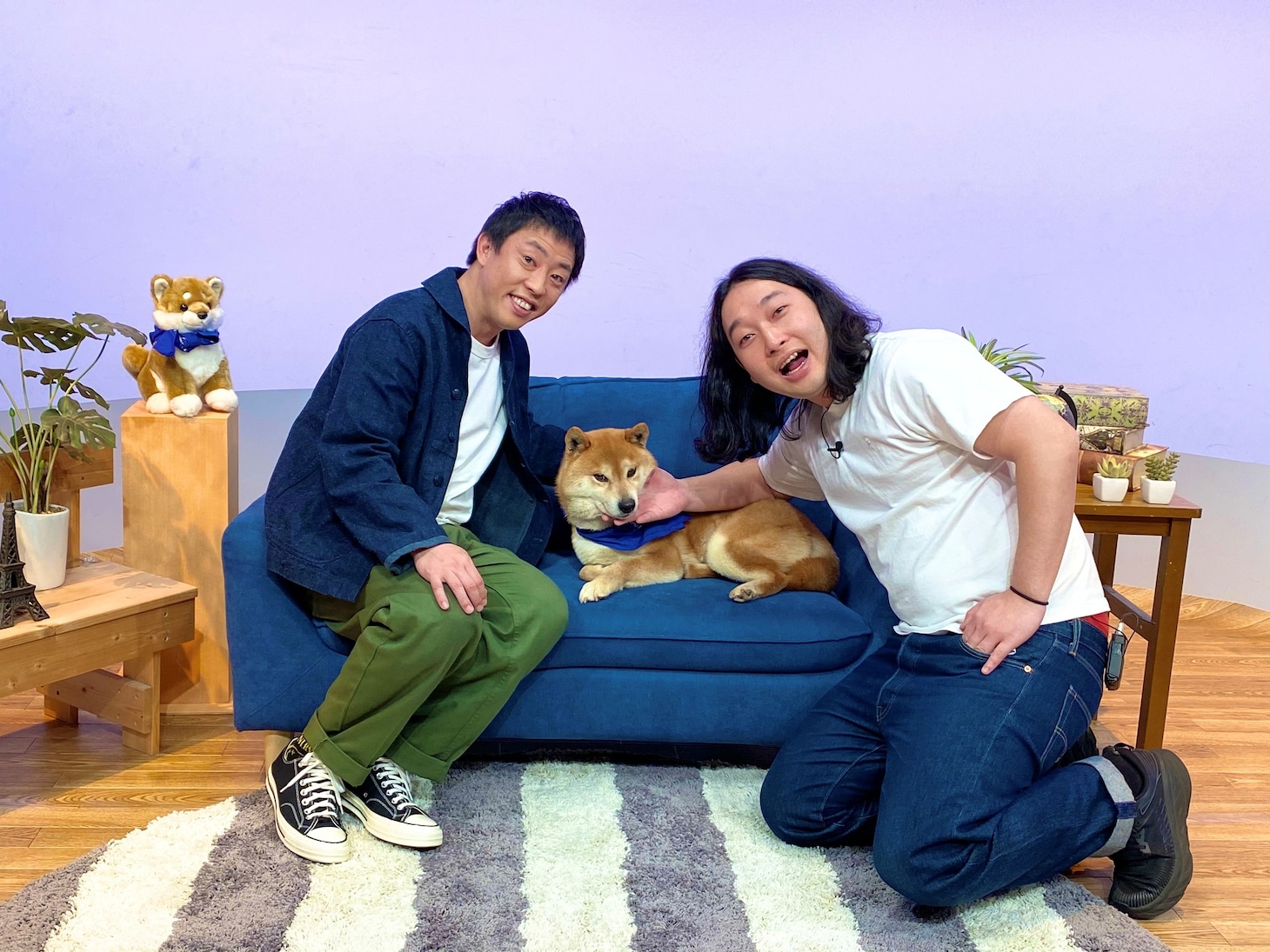 左からさらば青春の光・森田、里見ワン太郎、かが屋・賀屋。(c)静岡朝日テレビ