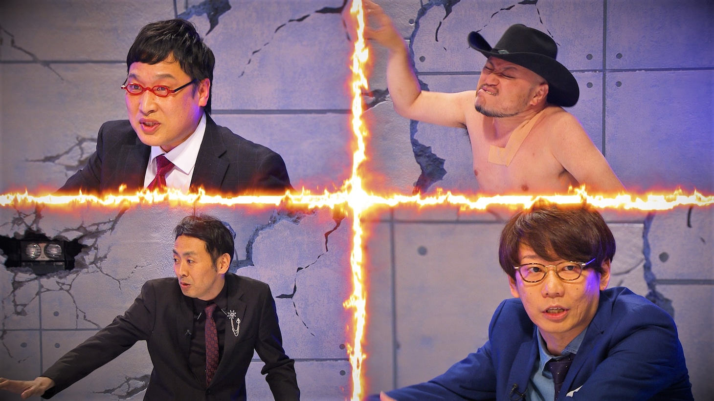 「エージェントーク」に出演する（上段左から）南海キャンディーズ山里、ハリウッドザコシショウ、（下段左から）アンガールズ田中、三四郎・小宮。(c)フジテレビ