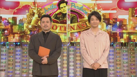 有田Pとゲストの井上芳雄（右）。