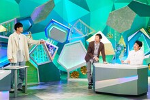 （左から）令和喜多みな実・河野、お～い！久馬、NON STYLE石田。(c)ABCテレビ