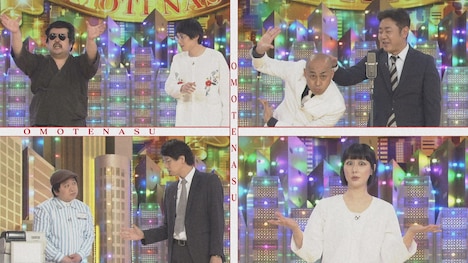 （左上から時計回りに）空気階段、錦鯉、鳥居みゆき、ニッポンの社長。