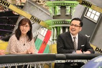 小澤陽子アナとアリタ哲平。(c)フジテレビ