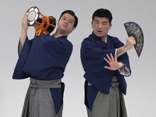 「交流戦 SERIES 2021」の応援隊長に就任したすゑひろがりず。