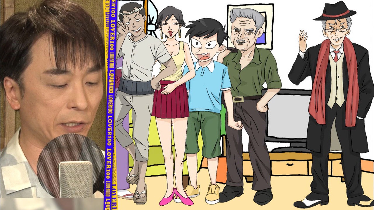 「教えてもらう前と後」特製の「15キャラ登場アニメ」に声を当てる関智一。
