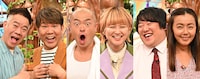 （左から）FUJIWARA、あばれる君、ラランド、田中律子。(c)TBS