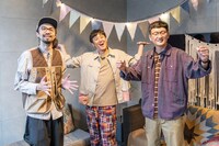 左から遠藤慎也、ロバート山本、ロバート馬場。(c)メ～テレ