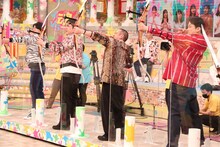 （左から）マヂカルラブリー、千鳥・大悟、かまいたち濱家。(c)フジテレビ