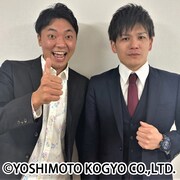 ワラバランス。左から盛田シンプルイズベスト、宮崎拓也。