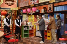 （左から）わらふぢなるお、サンドウィッチマン、藤本美貴。(c)フジテレビ