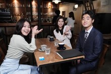 左から有村架純、芳根京子、四千頭身・石橋。(c)日本テレビ