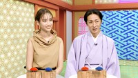 左から滝沢カレン、ナインティナイン矢部。(c)日本テレビ