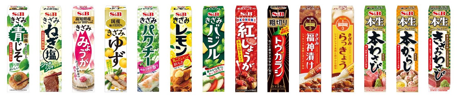 エスビー食品のチューブ調味料。