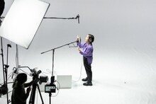 CM撮影中のゆりやんレトリィバァ。