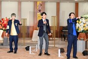 左から増田貴久、藤木直人、ナインティナイン矢部。(c)日本テレビ