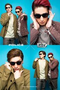 POLICE×EXITカプセルコレクションのキャンペーンビジュアル。