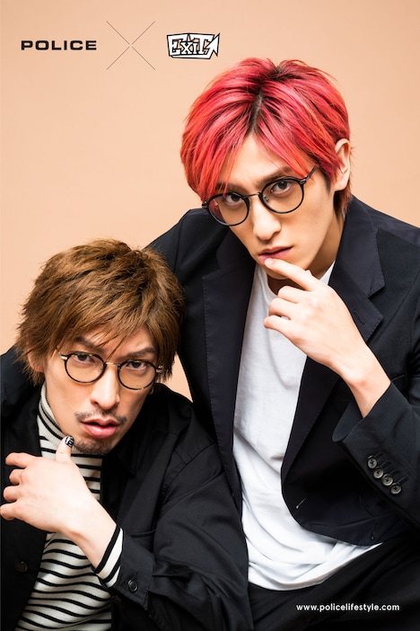 POLICE×EXITカプセルコレクションのキャンペーンビジュアル。