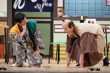 明石家さんま（左）と間寛平（右）。