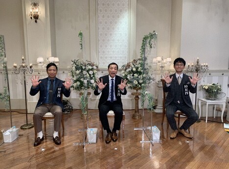 （左から）市川猿之助、ナイツ。(c)テレビ朝日