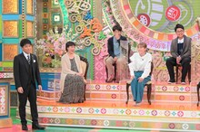 左からダウンタウン浜田、高島礼子、銀シャリ鰻、若槻千夏、銀シャリ橋本。