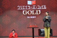 「クリエイターズ・ファイル GOLD」配信開始記念イベントより、上杉みち（左）と安達祐実（右）。